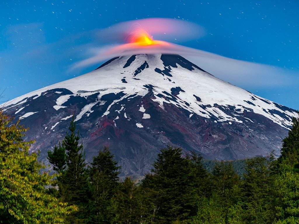 Vista del Volcán Villarrica